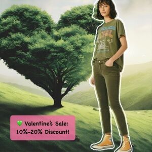 💚Sale! LUCKY BRAND Lolita Skinny Olive Green Corduroy Velvet Jeans size 6 28